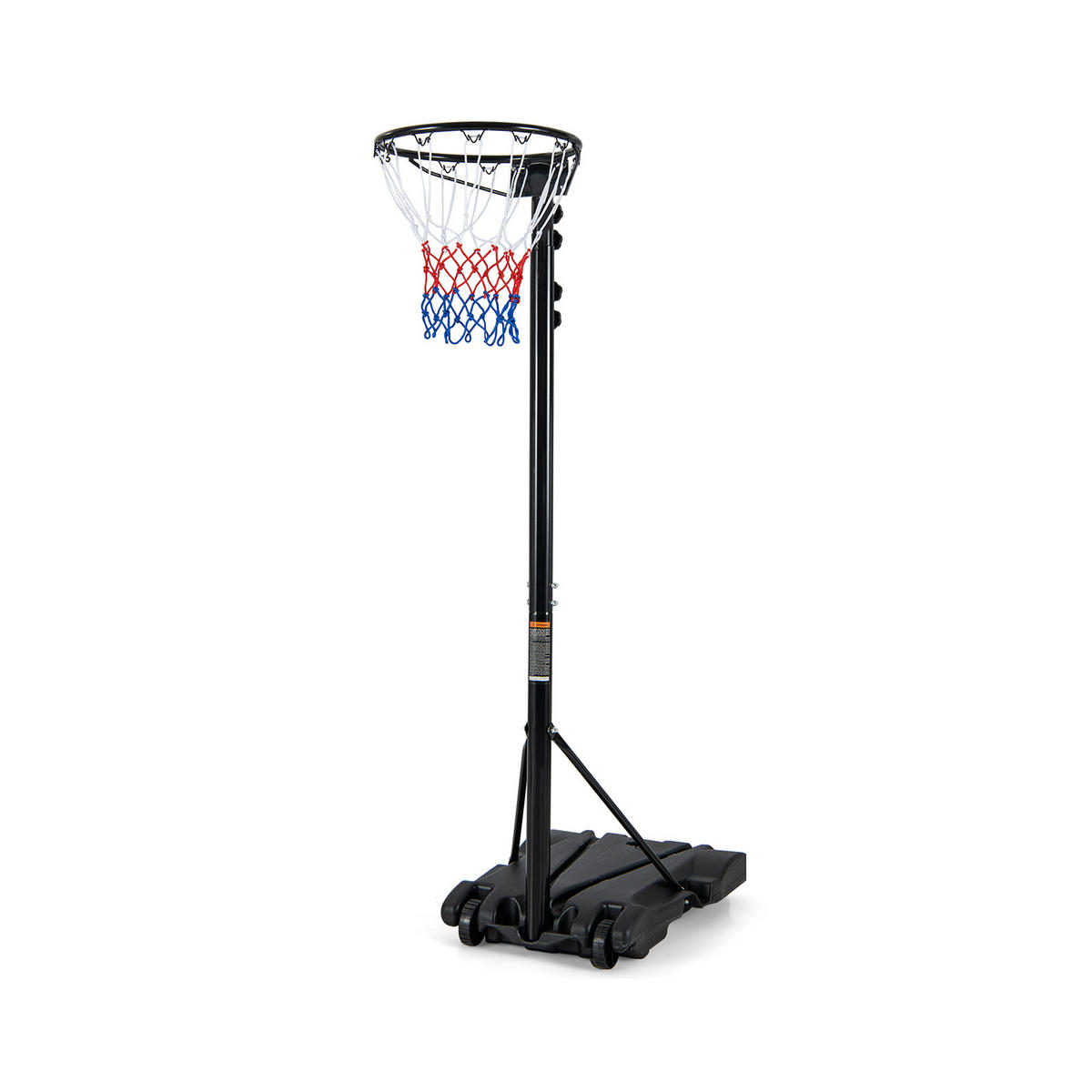 BASKETBALLKORBSTäNDER Schwarz - Schwarz, Metall (55/74cm) - COSTWAY