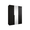 DREHTÜRENSCHRANK Mila II 150 - Schwarz, Holzwerkstoff/Kunststoff (150/202/52cm) - MIRJAN24