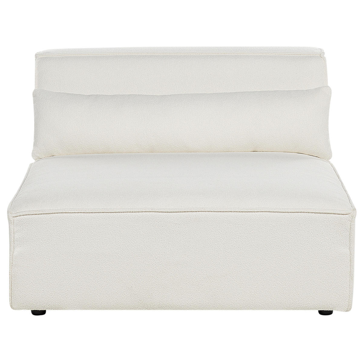 2-SITZER-SOFA Bouclé cremeweiß ohne Armlehnen Hellnar - Weiß, Textil (204/70/126cm) - Beliani