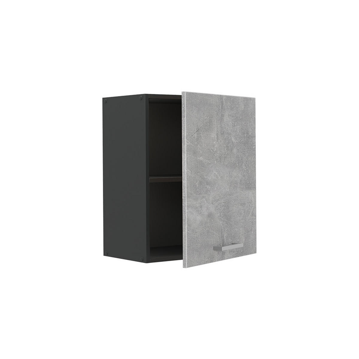 HÄNGESCHRANK R-Line, Beton/Anthrazit, 50 cm - Anthrazit/Grau, Holzwerkstoff (50/60/31cm) - Vicco