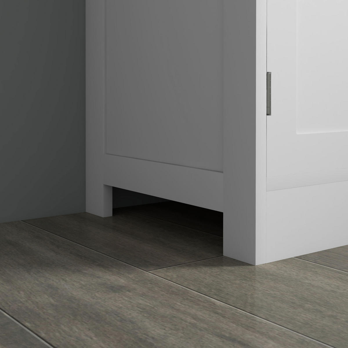 HIGHBOARD DE-11058 2 Glastüren Weiß - Weiß, Holzwerkstoff (30/110.5/60cm) - ComfortXL