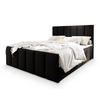 BOXBETT LAGO 180x200 cm mit Matratze und Topper - Schwarz - Schwarz, Holz (180/200cm) - MASSENO