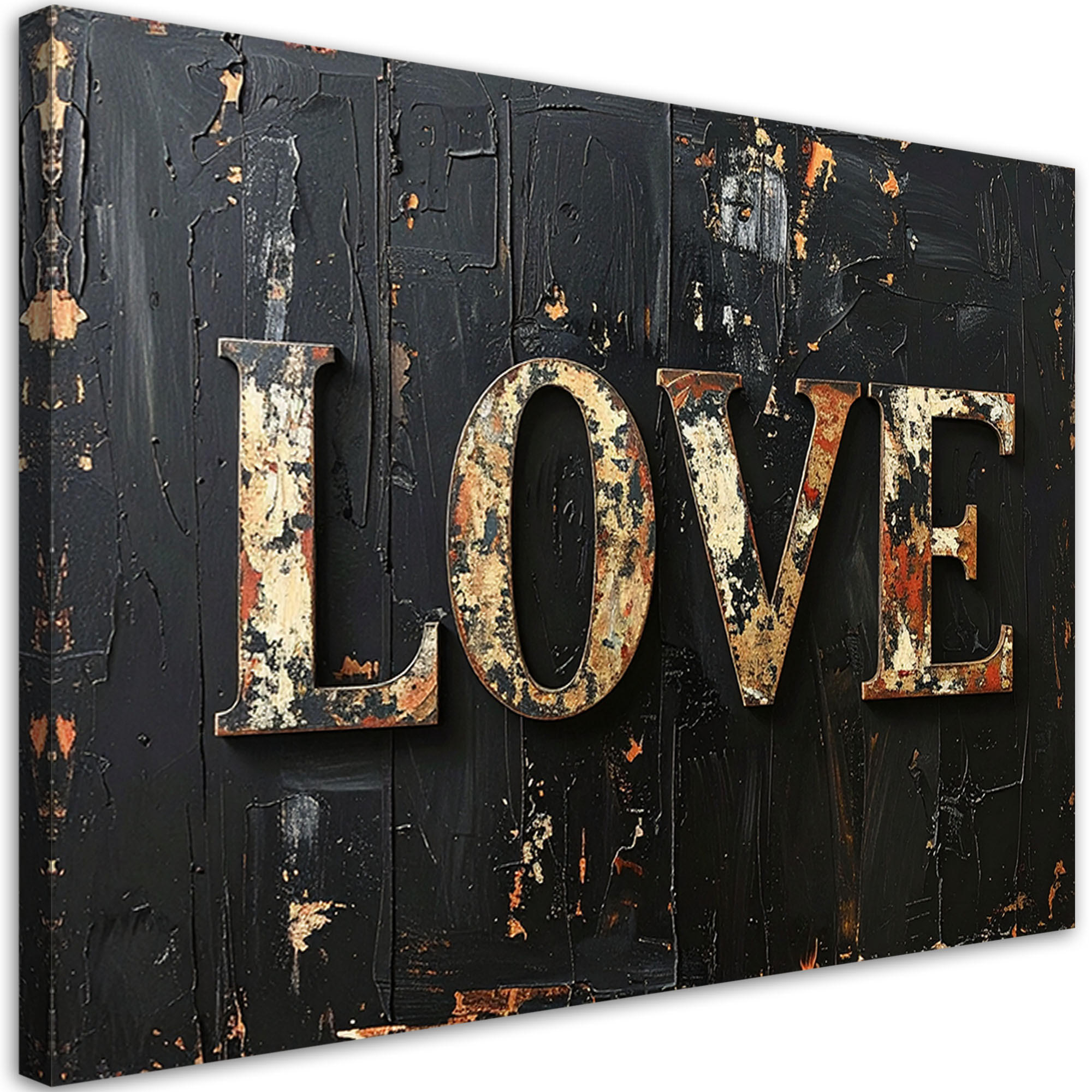 Feeby Leinwandbild Schwarz 45x30 cm