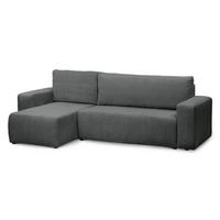ECKSOFA Kingi Zinkfarben - Zinkfarben, Textil (244/142cm)