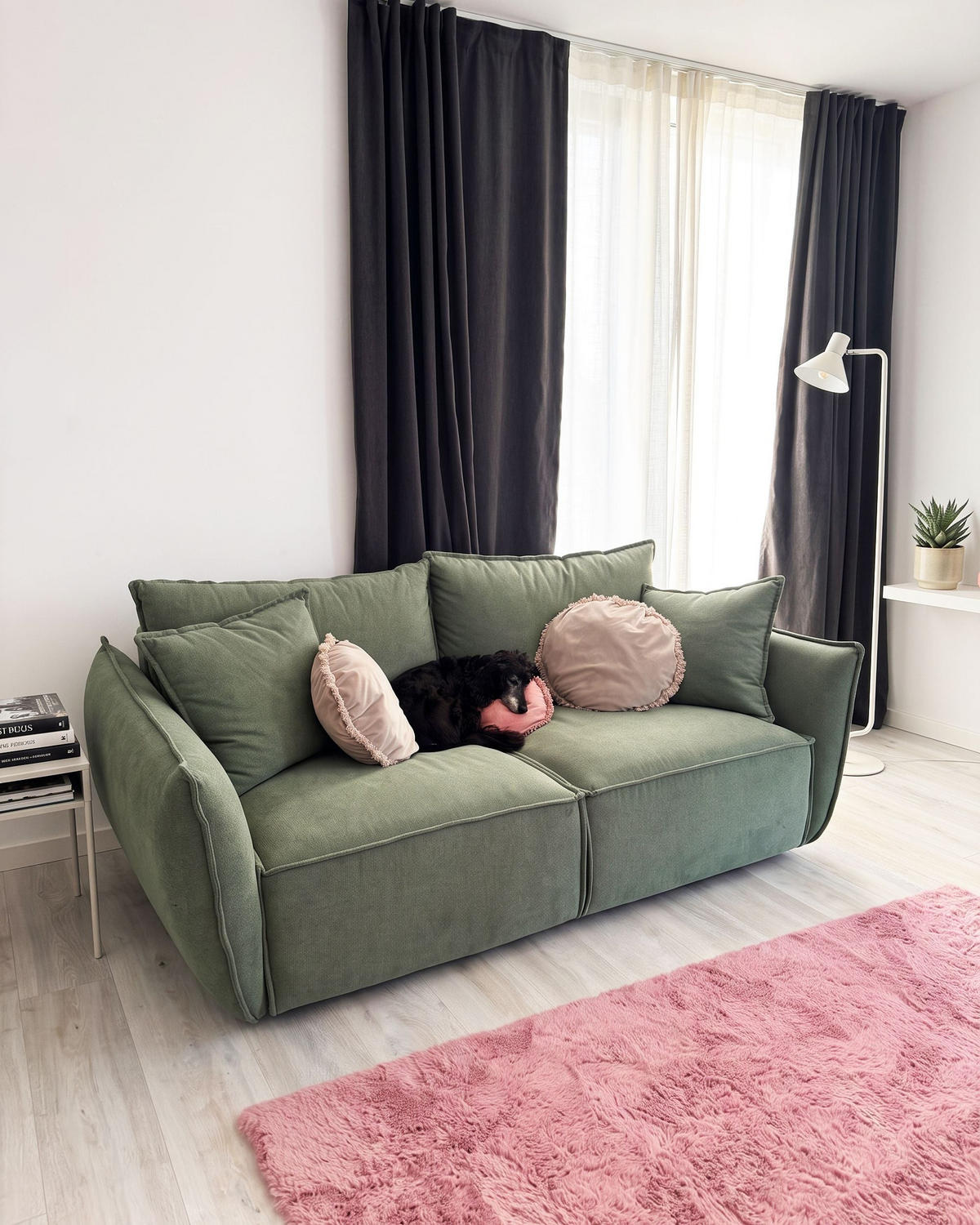 POHOVKA 3-místná Látka Světle zelená Kunes - světle zelená, textil (190/82/92cm) - Beliani