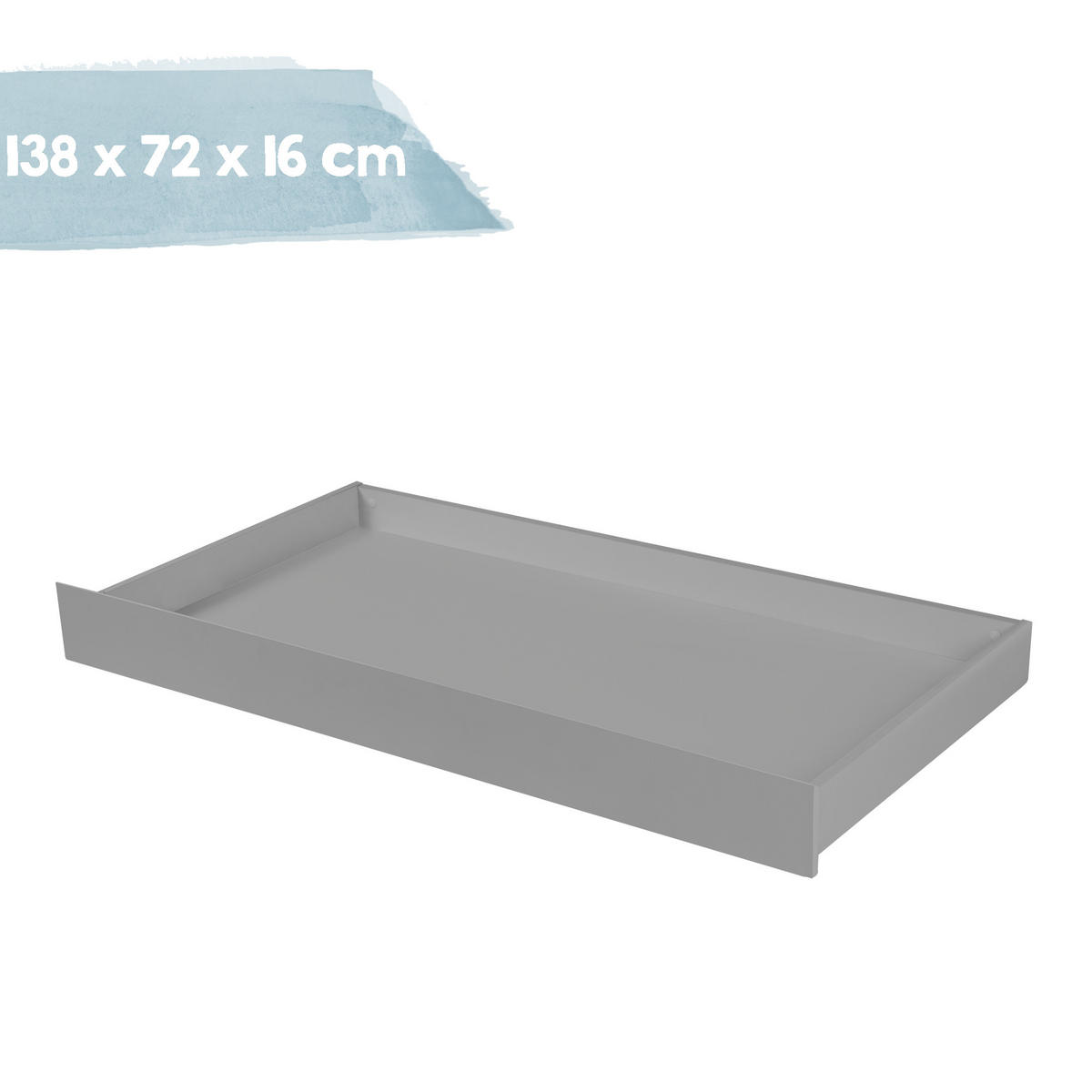 UNIVERSALBETTKASTEN taupe - Taupe, Holzwerkstoff (138/16/72cm) - Roba