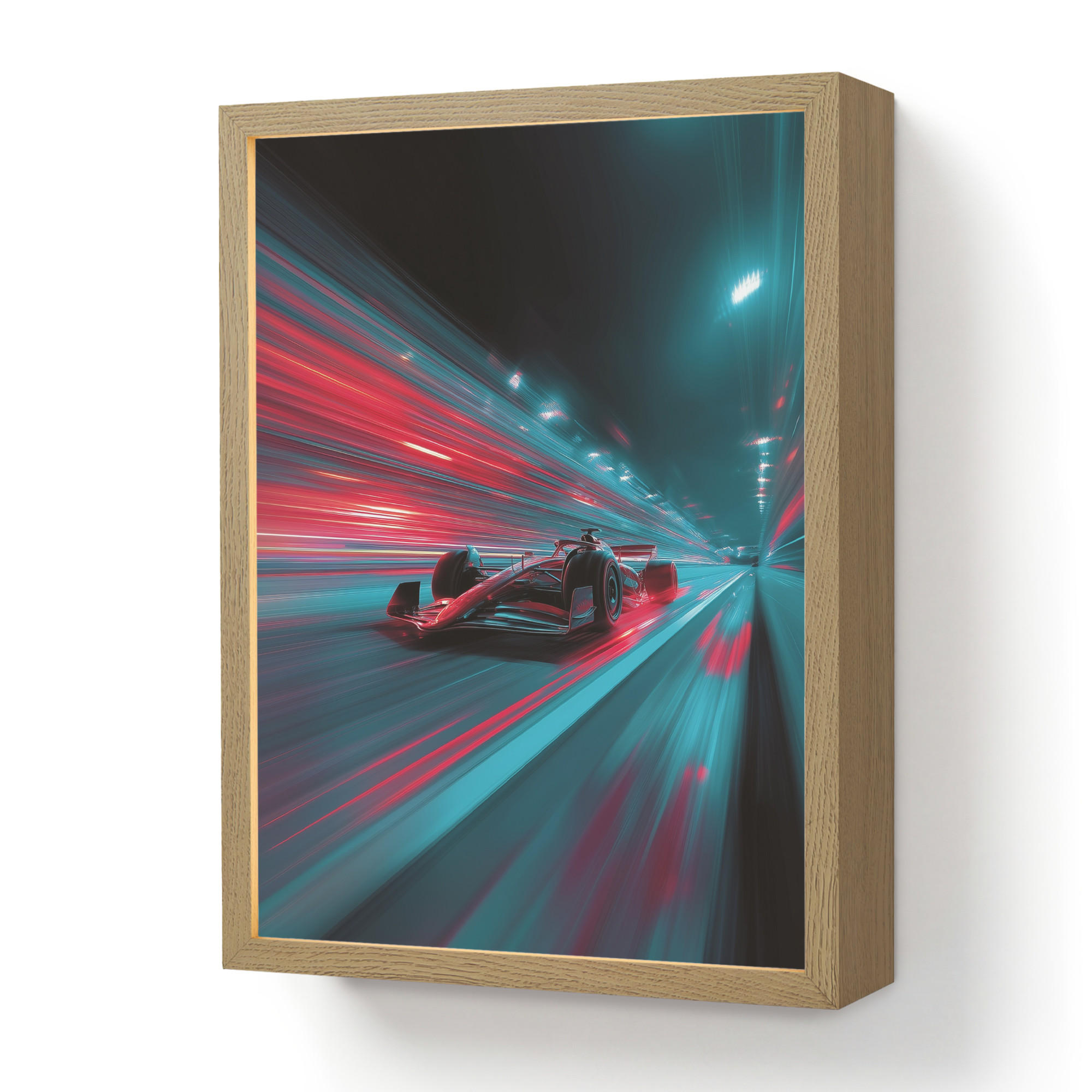 OnlyWow DOBÍJECÍ NOČNÍ LAMPIČKA Závodní auto - Červená - Rychlost 30x40 cm