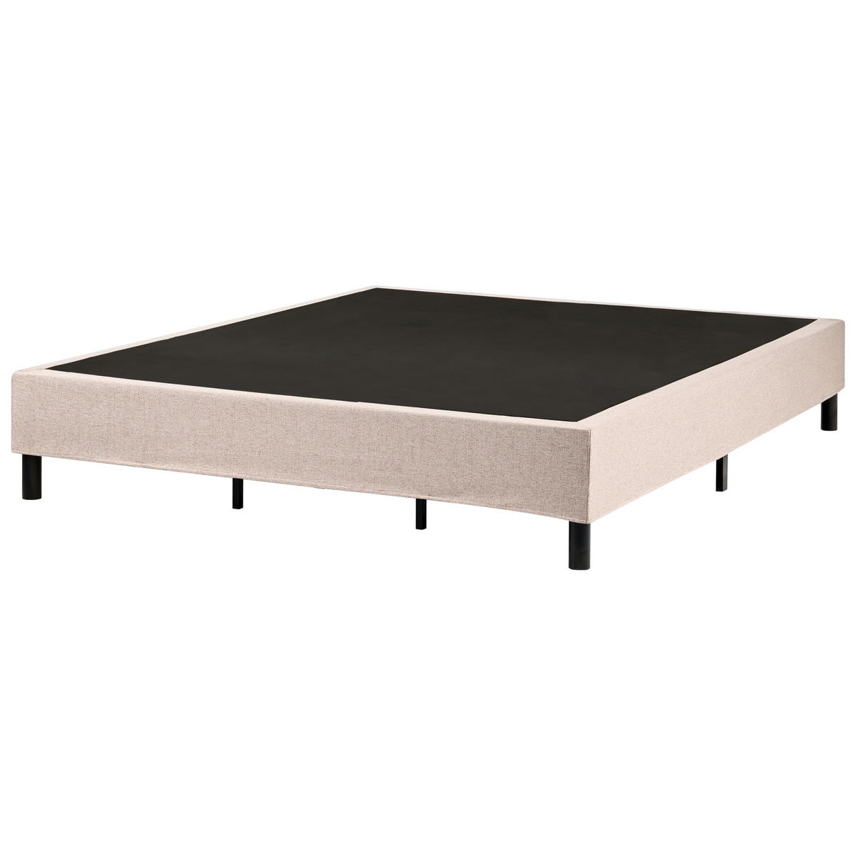 BOXSPRINGBETT ohne Kopfteil 180/200 cm Stoff Beige Countess - Beige, Textil (180/200cm) - Beliani