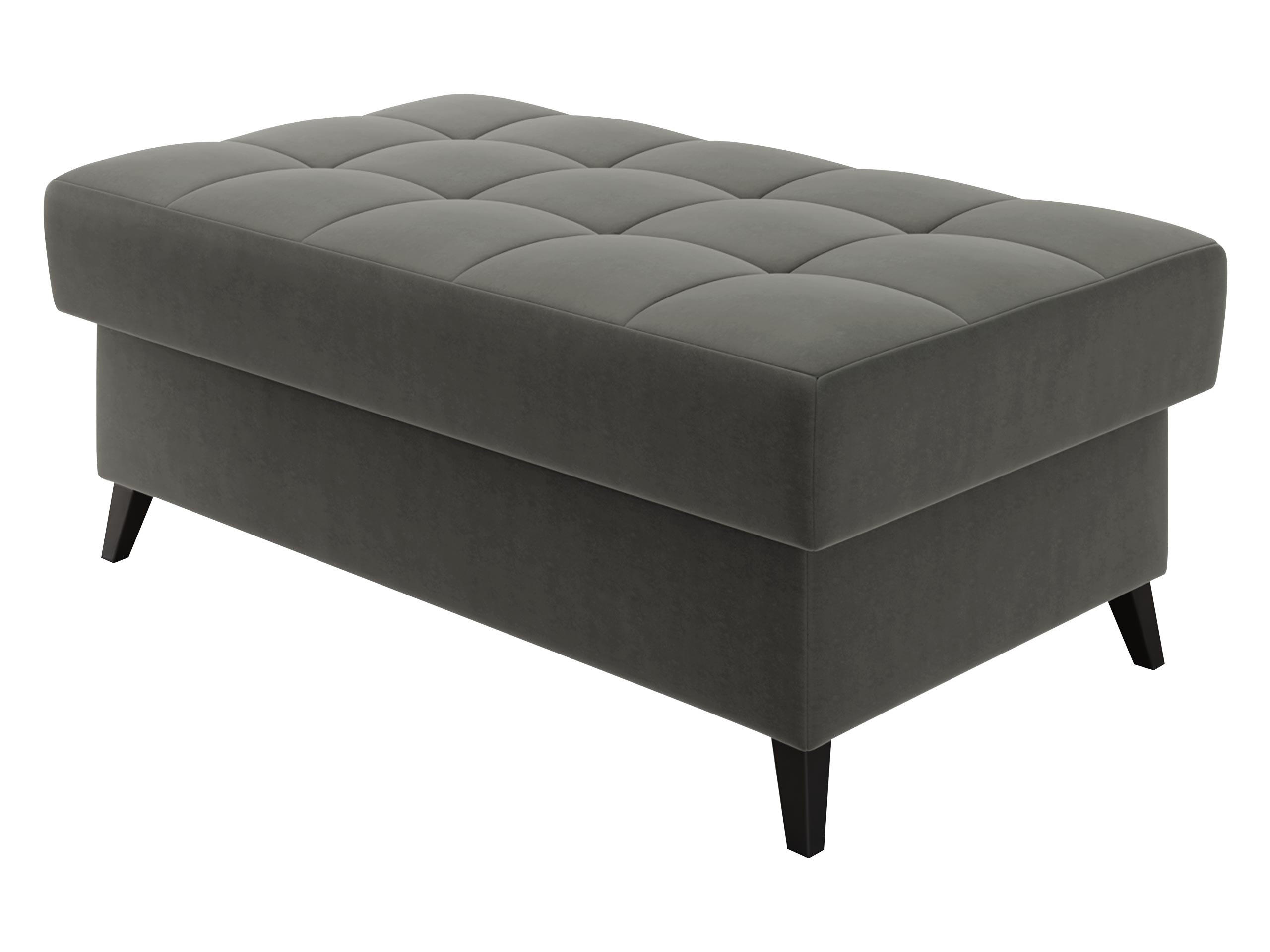 POLSTERHOCKER Nord - Schwarz/Grau, Holz/Textil (106/44/67cm) - MIRJAN24