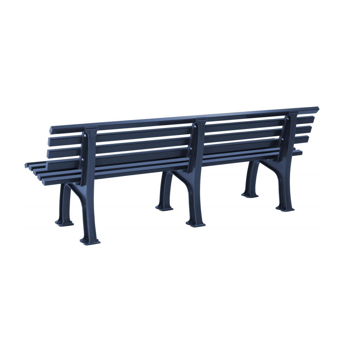 GARTENBANK Antigua 4 Sitzer Blau 74 x 200 x 54 cm Witterungskunststoff & UV Beständiger Kunststoff - Blau, Kunststoff (200/74/54cm) - PROREGAL