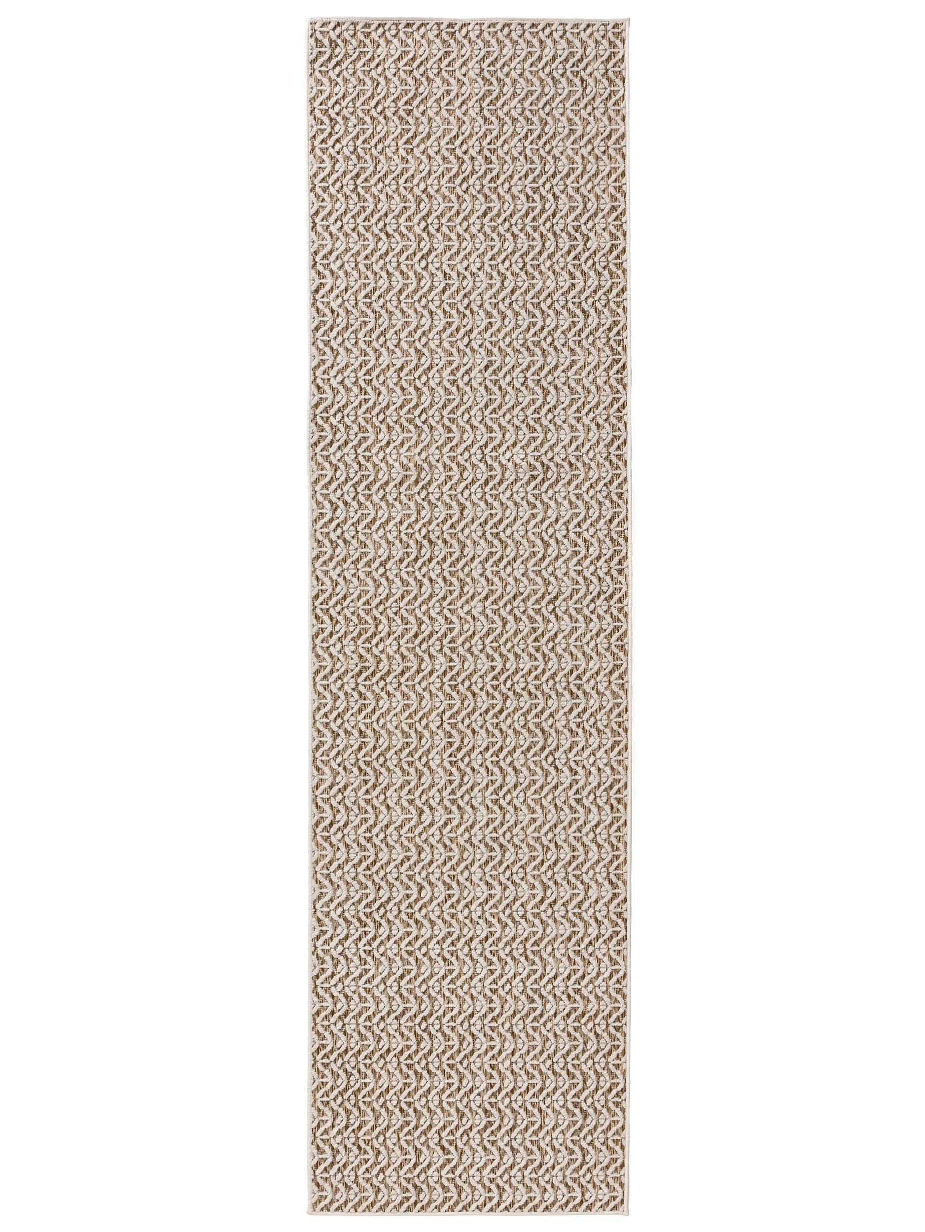 benuta Outdoorteppich Creme 70x200 cm