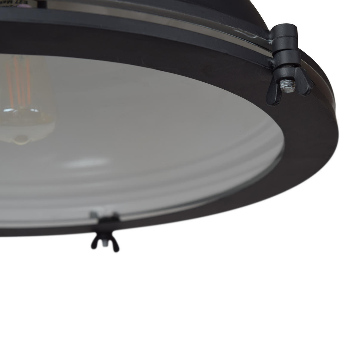 DECKENLEUCHTE Bronx Schwarz - Schwarz, Metall (42/42/22cm) - Urban Interiors