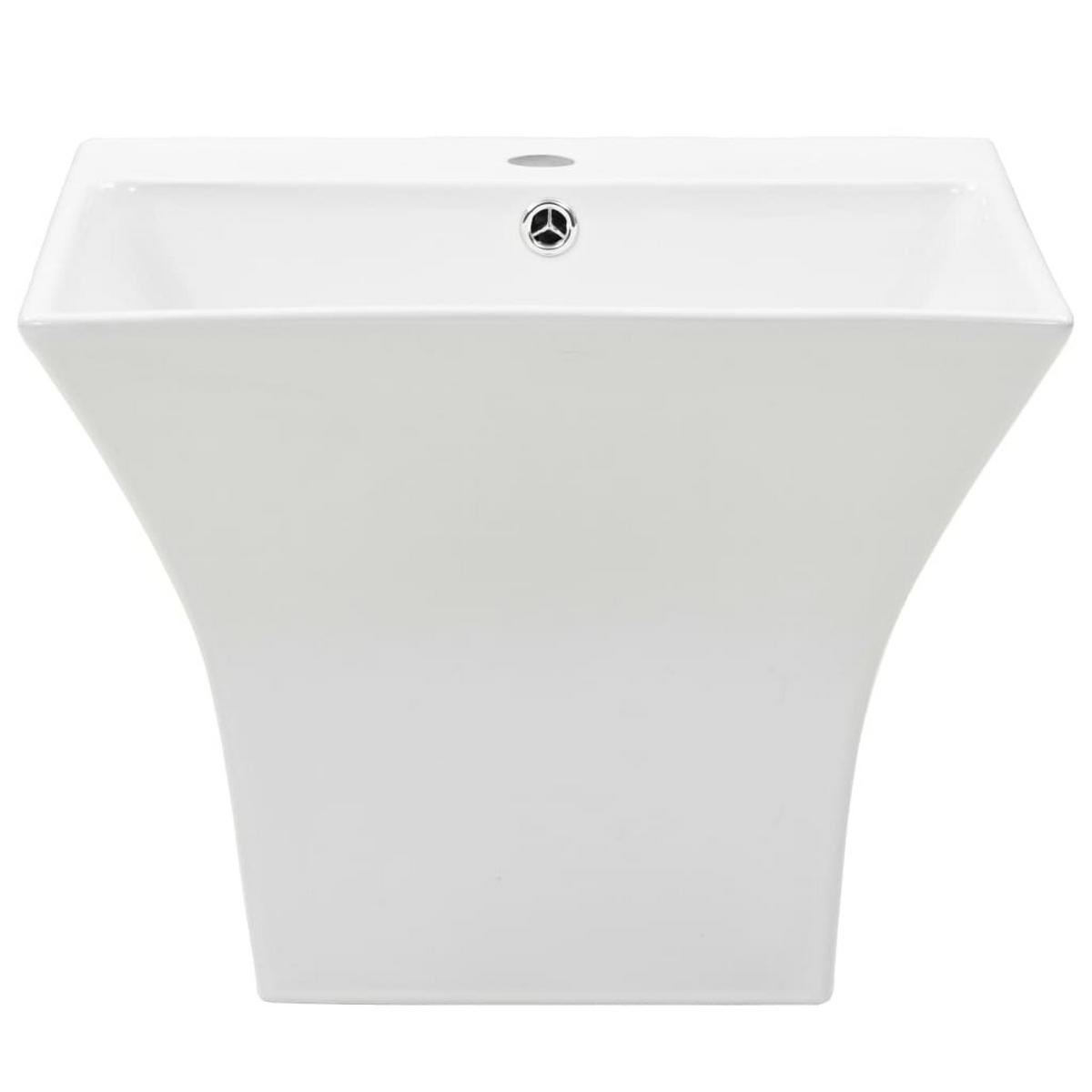 WASCHBECKEN Ladner 50/45/41 cm - Weiß, Keramik (50/41/45cm) - Nettlife
