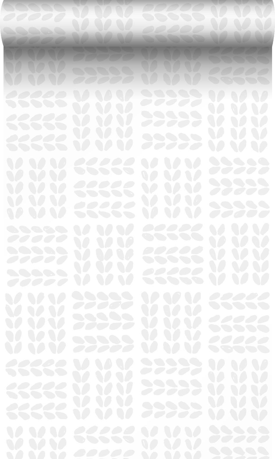 TAPETE Blätter 53 cm x 10.05 m - Grau, Papier (53/1000cm) - Origin Wallcoverings