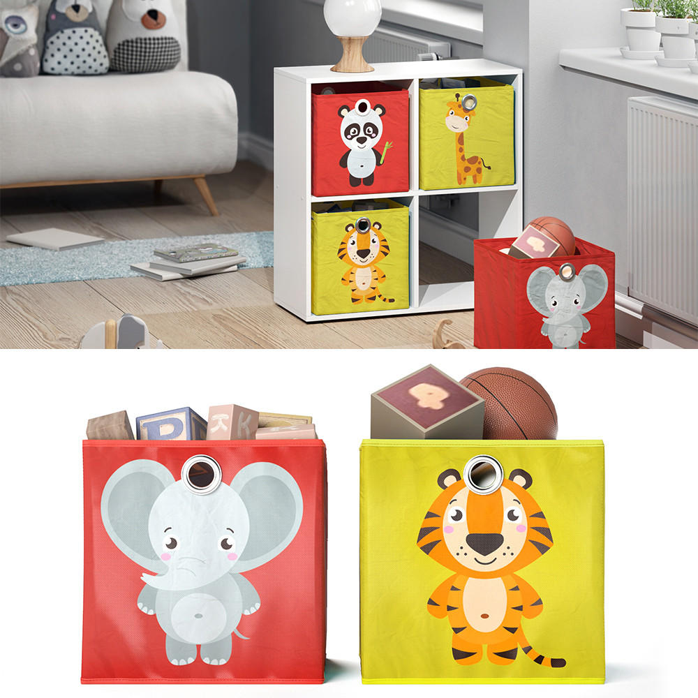 FALTBOX 30 x 30 Rot/Gelb 30 x 30 cm 2er Set - Gelb/Rot, Wellpappe (30/30cm) - Vicco