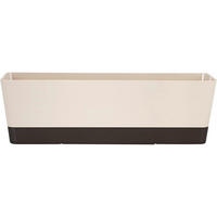 BLUMENKASTEN 3-teiliges Set rechteckig 42,5 cm Kunststoff mit Tropfplatte - Multicolor, Kunststoff (12/14.3/42.5cm)