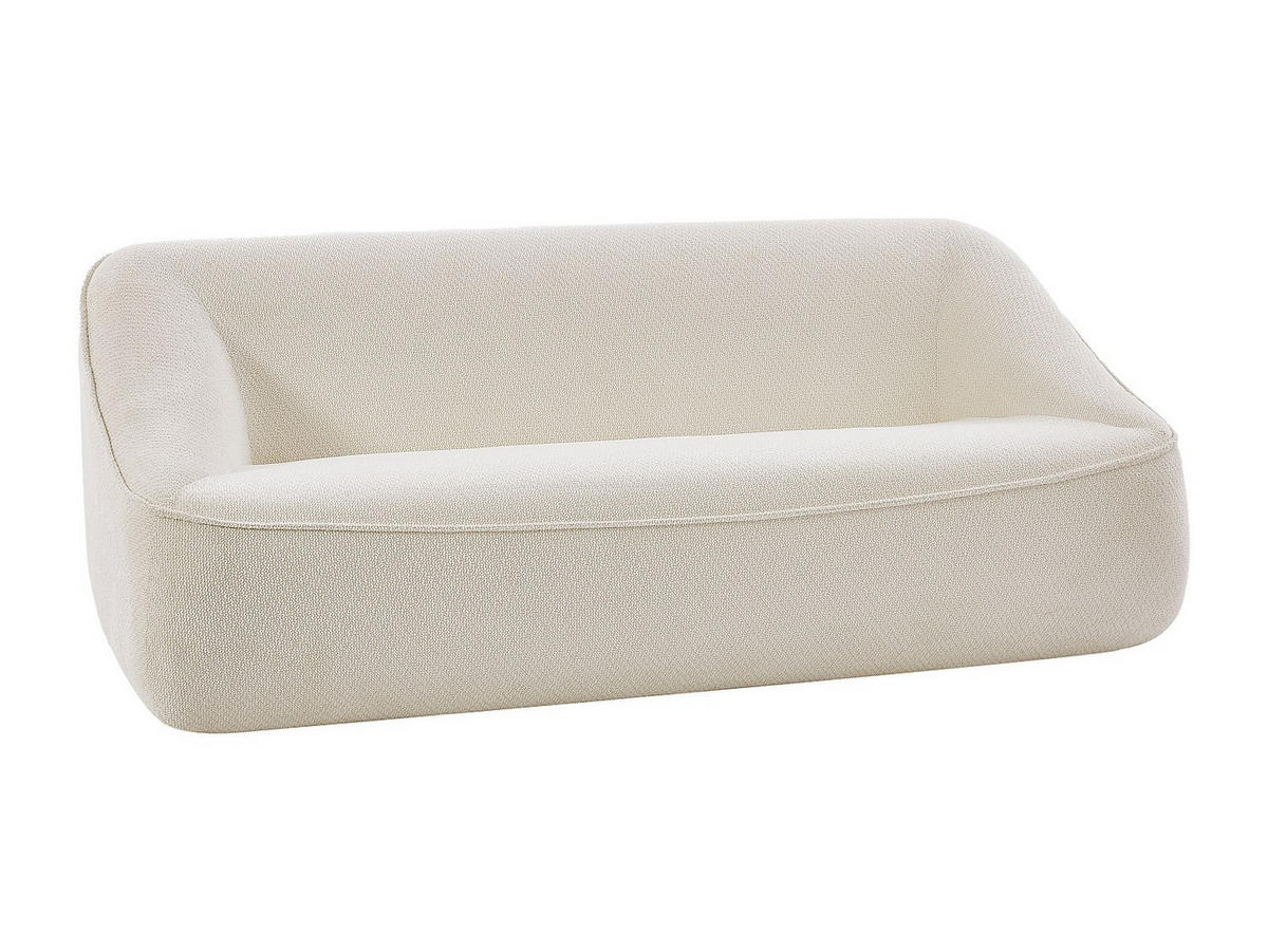 SOFA - 3 Personen - stoff - beige Kireba - Beige, Textil (203/74/103cm) - Vente-Unique