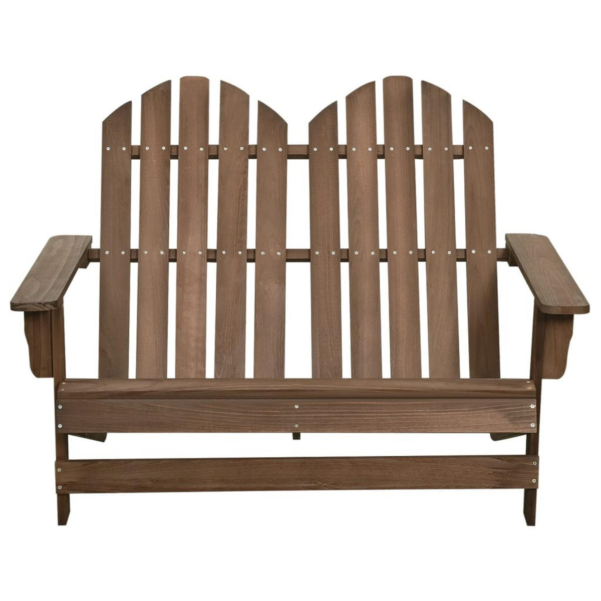 ADIRONDACK-GARTENBANK 2-Sitzer Massivholz Tanne Braun - Braun, Holz (100/89.5/85.5cm) - furnicato