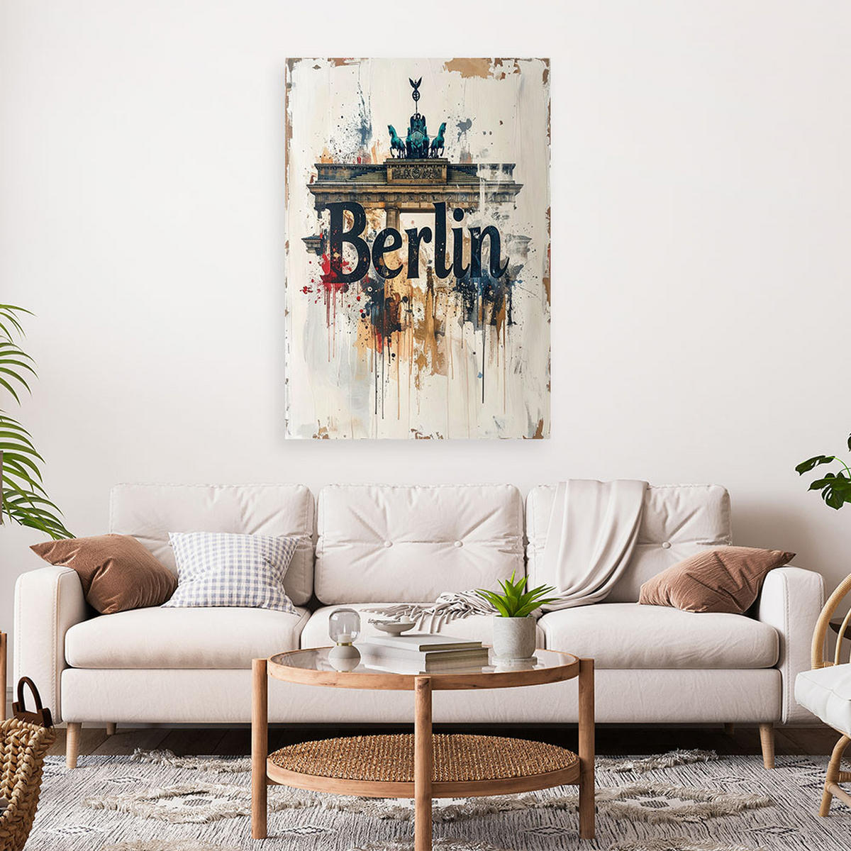 LEINWANDBILD Inschriften und Zitate 80x120cm - Beige, Textil (80/120cm) - Feeby