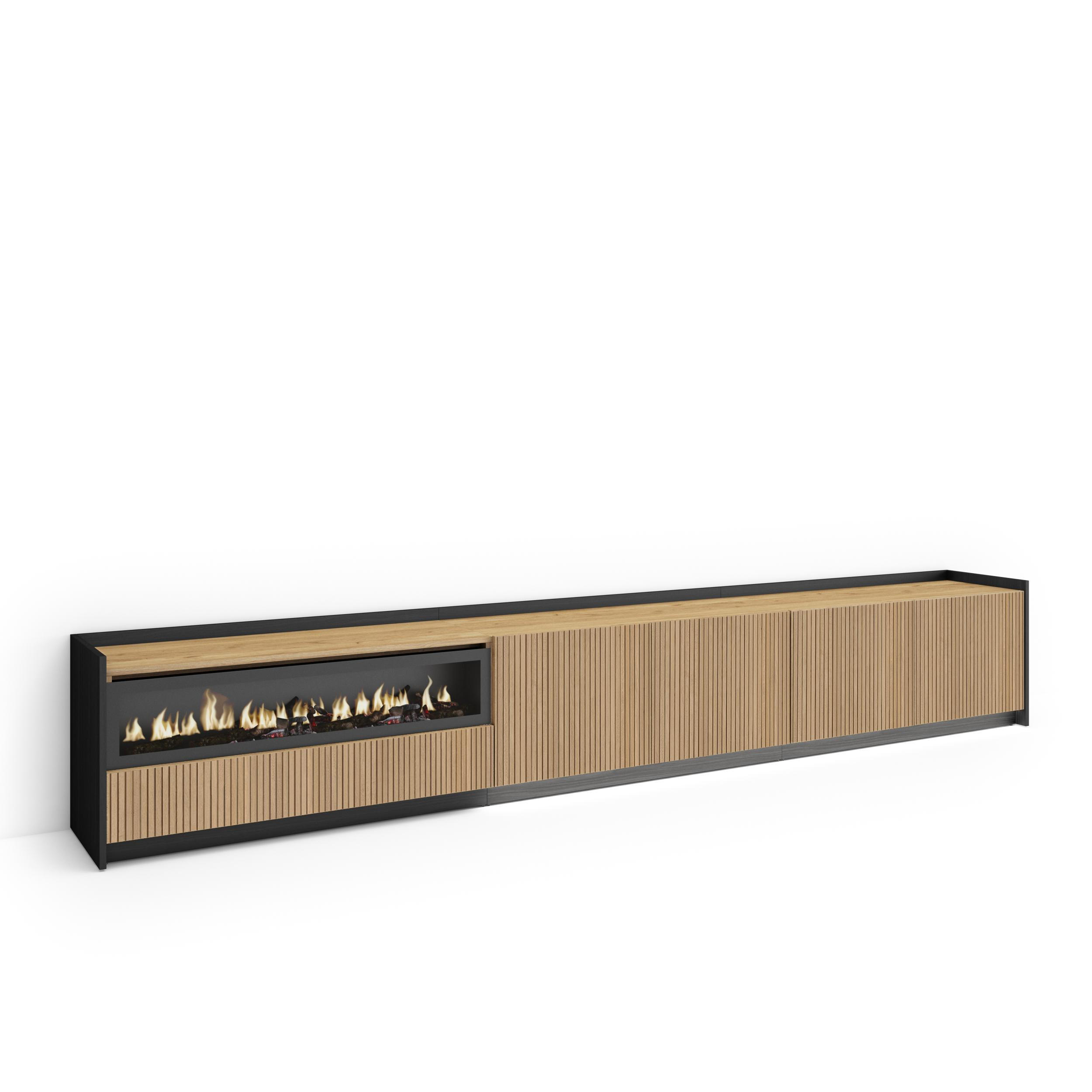 Skraut Home Lowboard, Eiche 310x50x37 cm