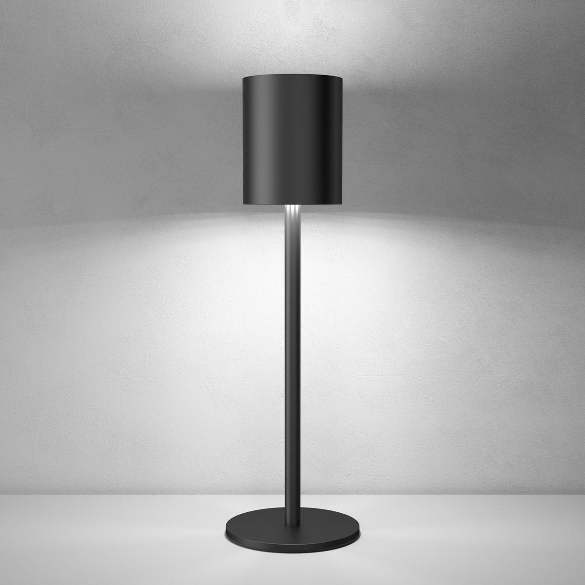 AKKU-TISCHLAMPE Corly,10 x 37 cm,schwarz - Schwarz, Metall (10/10/37cm) - tectake