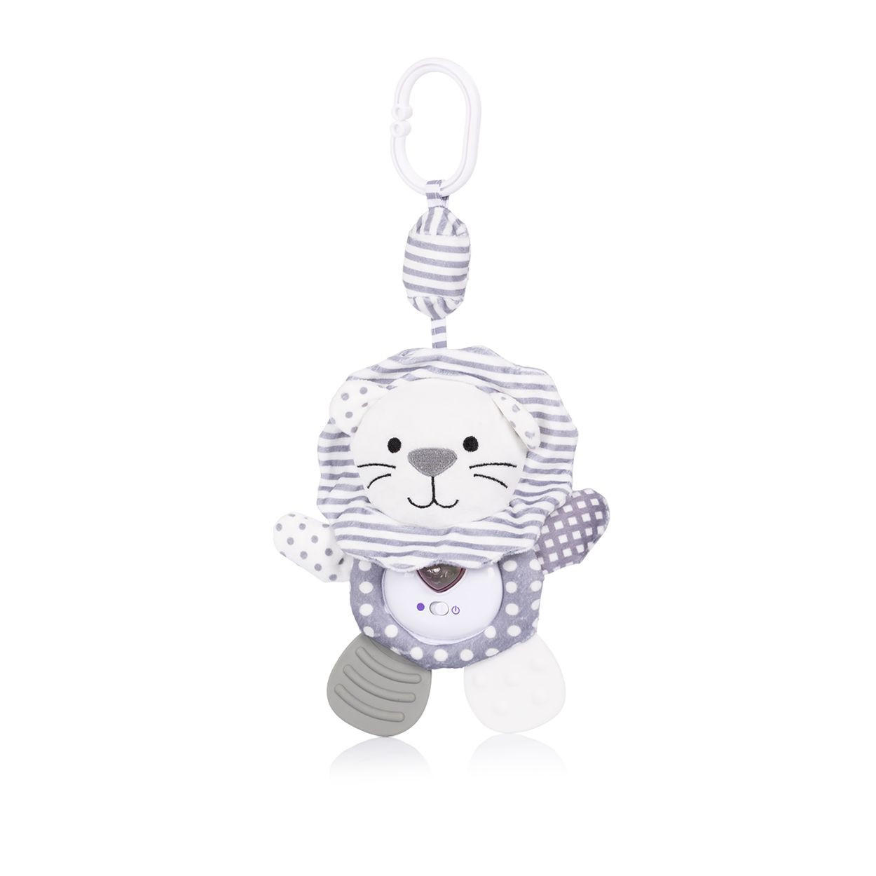 MUSIKMOBILE kleine Tiere weiß Plüschtiere, Licht, Beißring, ab Geburt, 15 Melodien, kompakt - Weiß, Kunststoff (17/38/6cm) - Chipolino