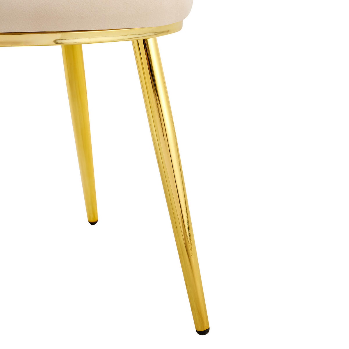 STUHL-SET DE-36761 2 Stück mit herzförmiger Kugelketten-Rückenlehne Hellbeige - Beige, Metall (54/81/44cm) - ComfortXL