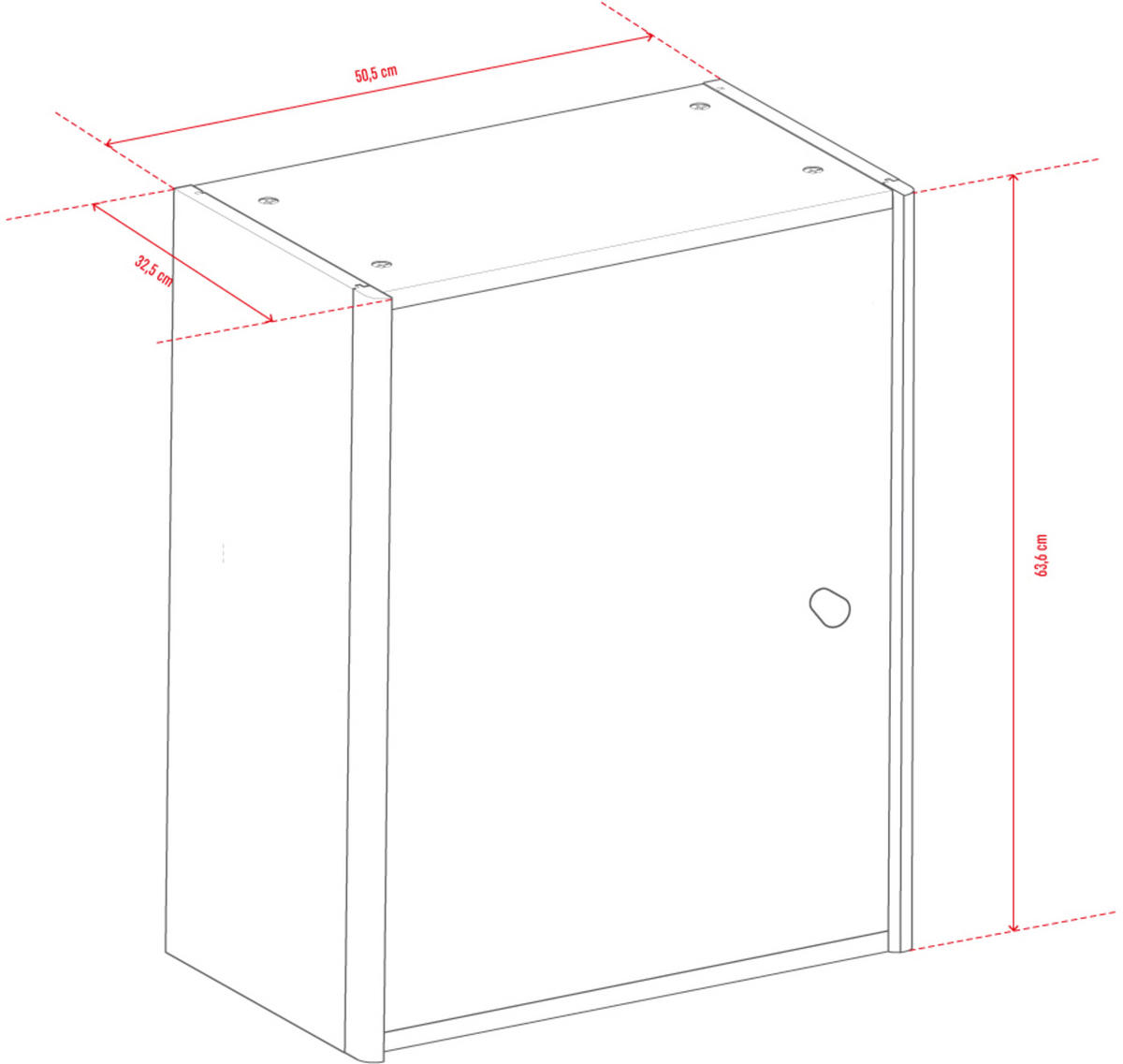 HÄNGESCHRANK NATURE - Eichefarben, Holzwerkstoff (51/64/30cm) - Vox Möbel