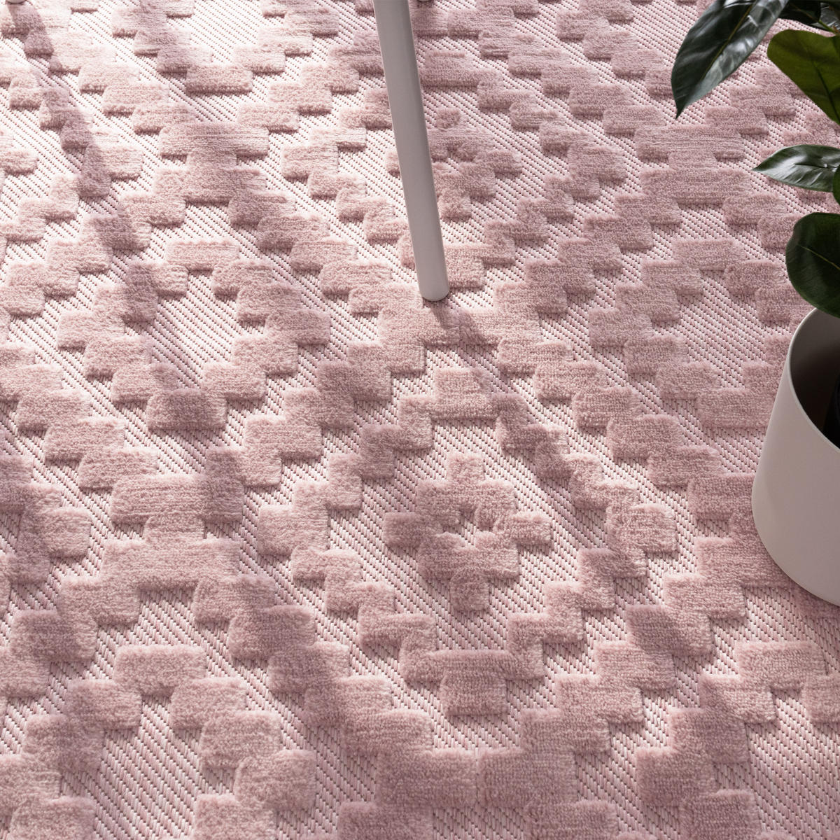 OUTDOORTEPPICH 60/100 cm Livorno 672 - Pink, Textil (60/100cm) - Paco Home
