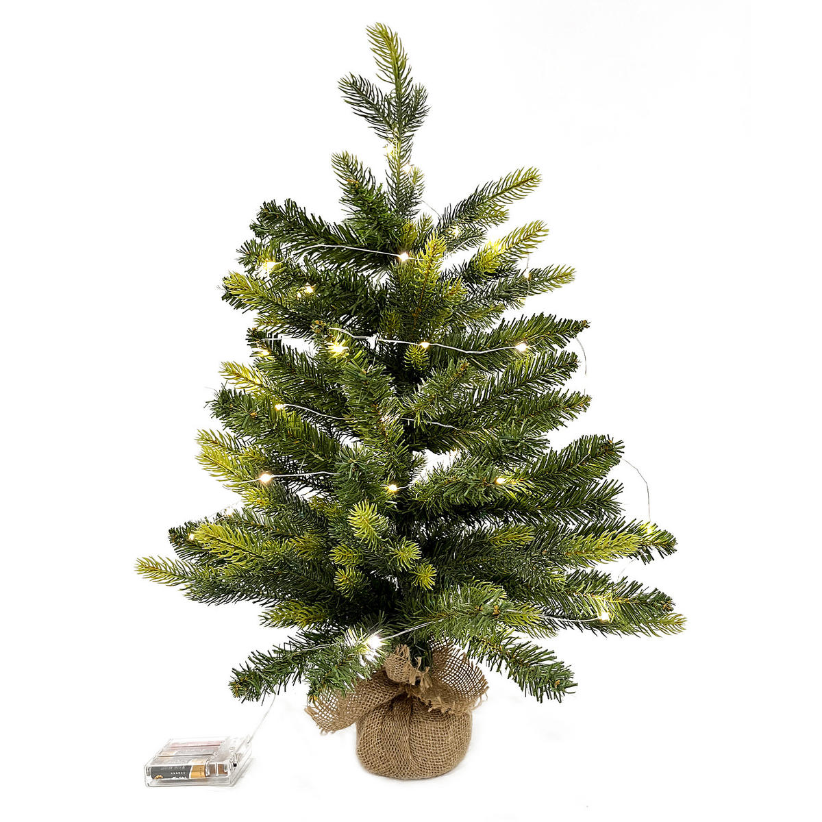 LED-TISCH-WEIHNACHTSBAUM Grün 35/35/60 cm - Grün, Kunststoff (60cm) - Mobili Rebecca