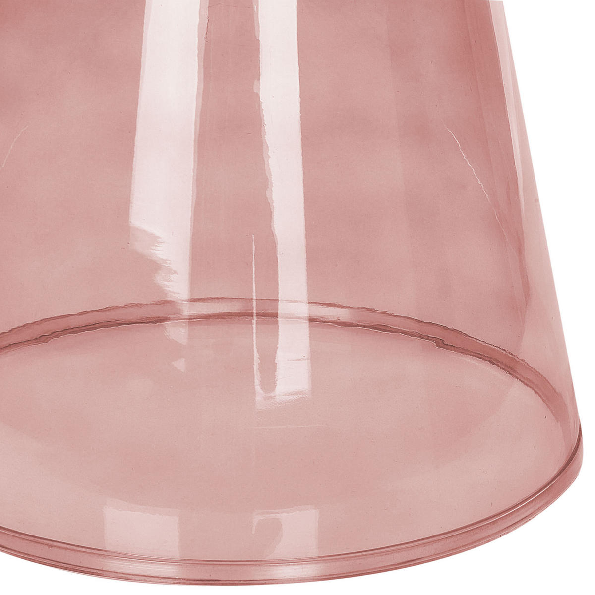 BEISTELLTISCH Rauchglas dunkelrot rund 37 cm Laguna - Rot, Glas (37/37/43cm) - Beliani