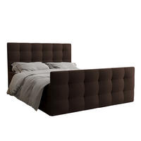 BOXBETT Orchido 160/200 cm in Braun – mit Bettkasten und Komfort - Schwarz/Braun, Holz/Holzwerkstoff (160/200cm) - AX Living