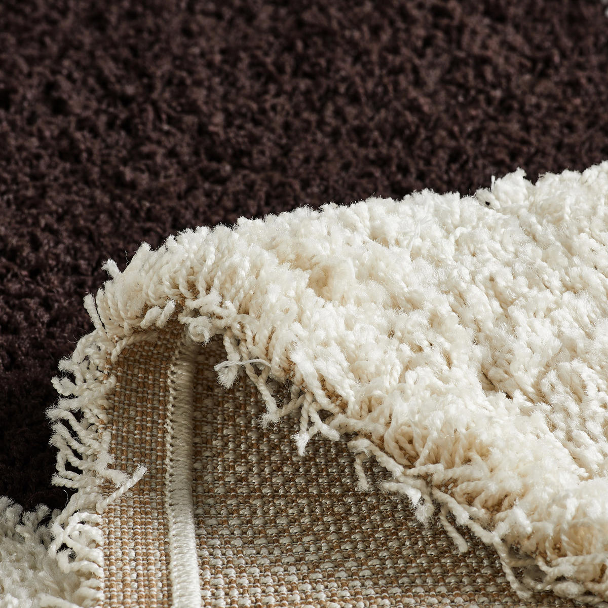 TEPPICH shaggy mit geometrischem Muster in Braun Palerme 80x140 cm - Braun, Textil (80/140cm) - Nazar Rugs