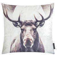 KISSENHÜLLE Wild Animals Elch - Grau, Textil (45/45cm) - Magma Heimtexx
