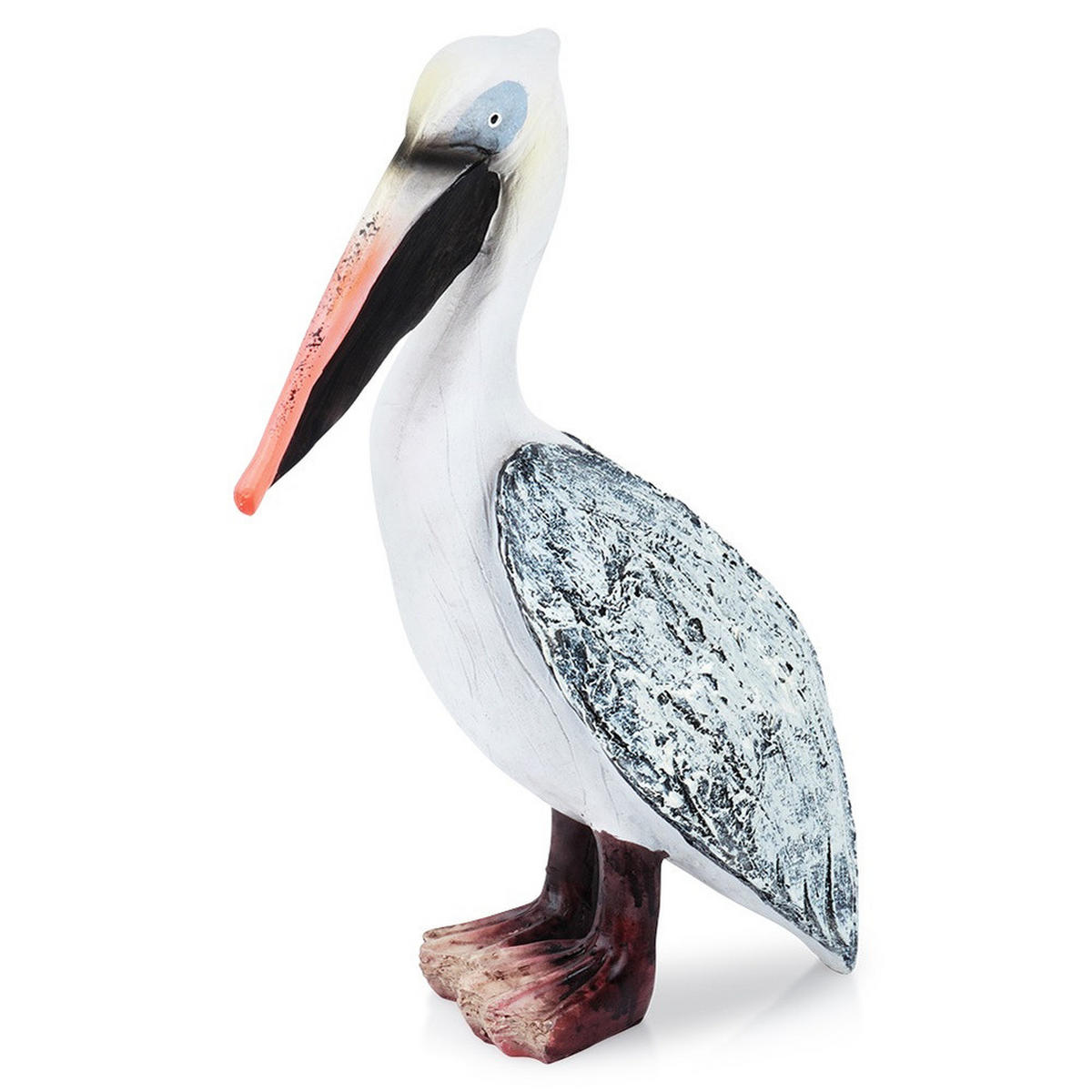 GARTENFIGUR Reiher Kunststein 28,5 cm Mehrfarbig - Multicolor, Stein (20.5/28.5/10.5cm) - ProGarden