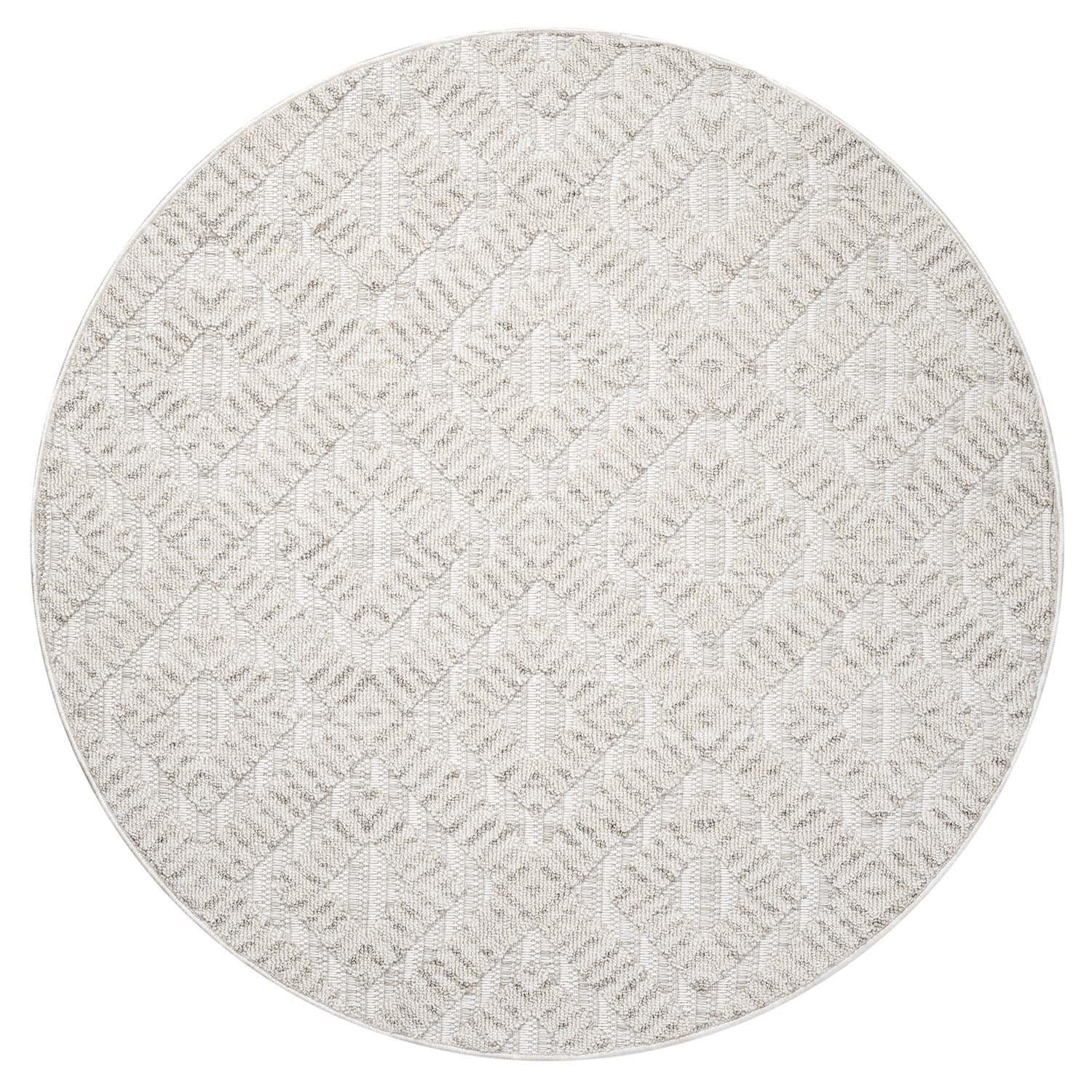 KURZFLOR-TEPPICH Clasico 8927 Creme 200 cm Rund - Creme, Textil (200/200cm) - carpet city