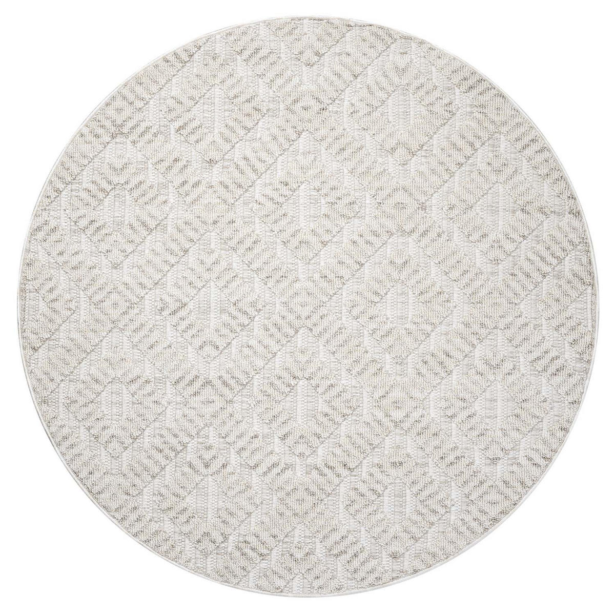 KURZFLOR-TEPPICH Clasico 8927 Creme 200 cm Rund - Creme, Textil (200/200cm) - carpet city