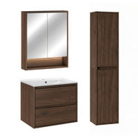 KOUPELNOVÝ NÁBYTEK 61cm Edmé 2er-Set Dřevo - hnědá, kompozitní dřevo (61/52/46cm) - Petits-meubles