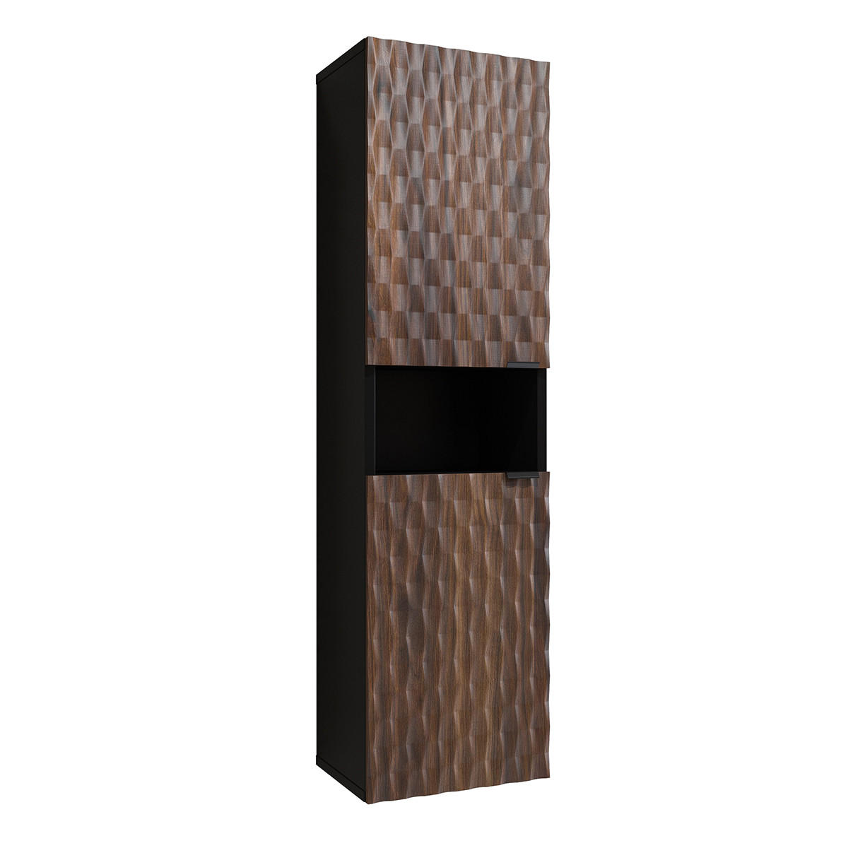 HÄNGESÄULE Nevia Holz und Schwarz - Schwarz, Holzwerkstoff (33/133/35cm) - Petits-meubles