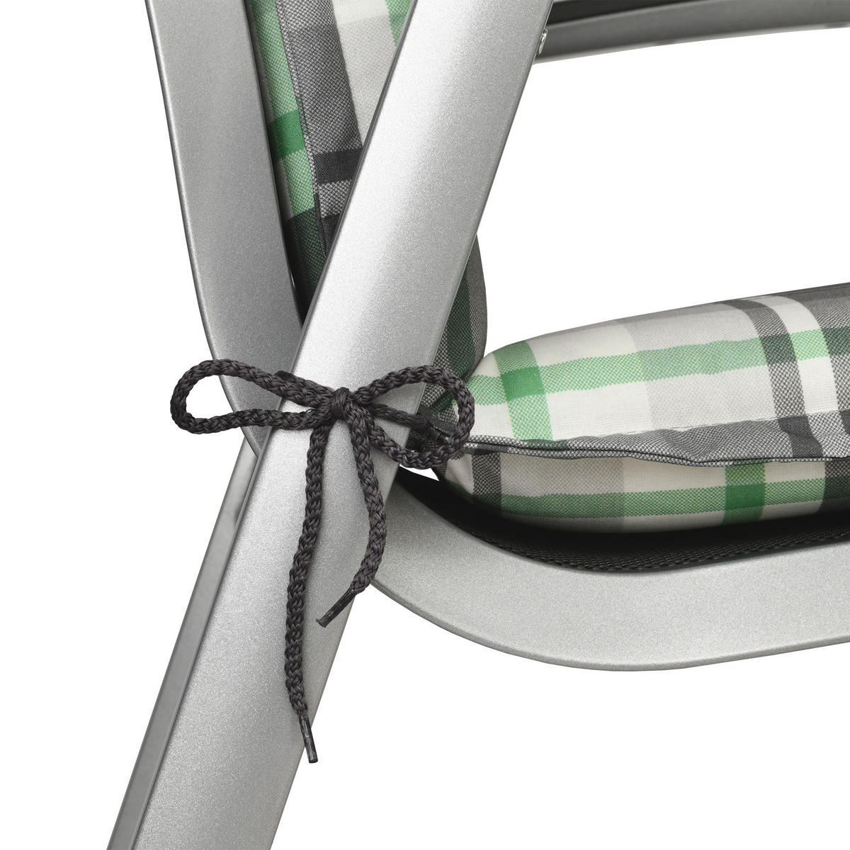 NIEDERLEHNERAUFLAGE Sunny BK 100/50/6cm Mintgrün-Kariert 4tlg - Mintgrün, Textil (50/6/100cm) - Beautissu 