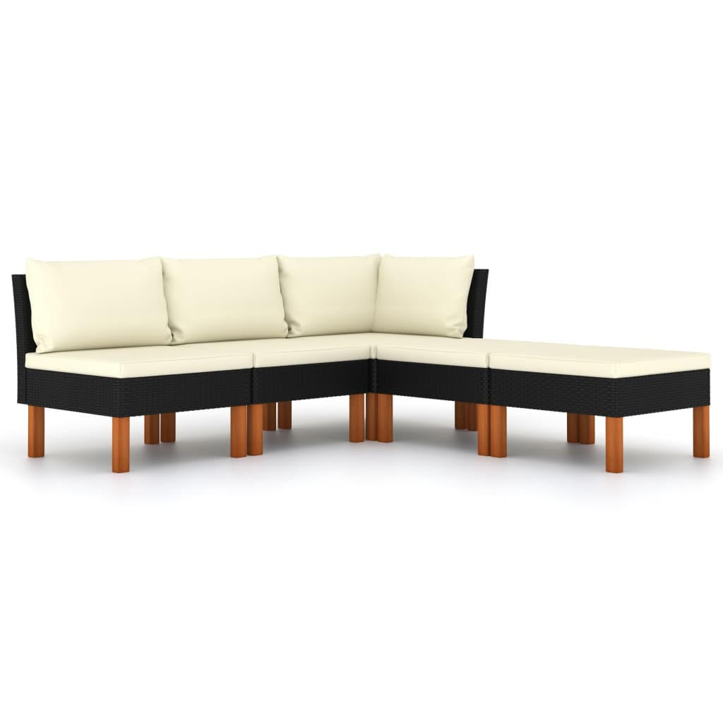 GARTENSET Yearington 5-teilig - Schwarz, Metall - Nettlife