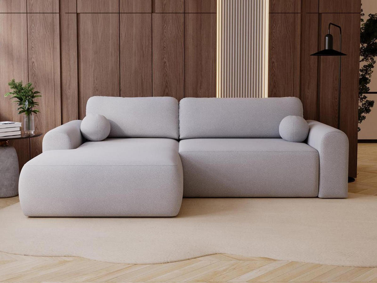ECKSOFA grau links AURA - Grau, Holzwerkstoff (257/177cm) - Compleo24