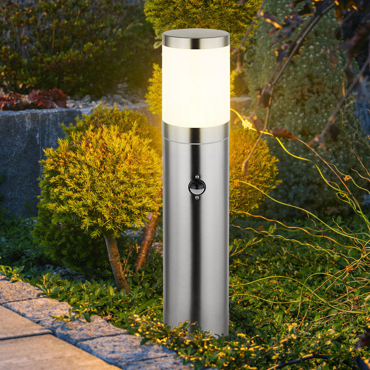 LED WEEGLEUCHTE Edelstahl Silber - Silberfarben, Metall (50/14/50cm) - Globo Lighting