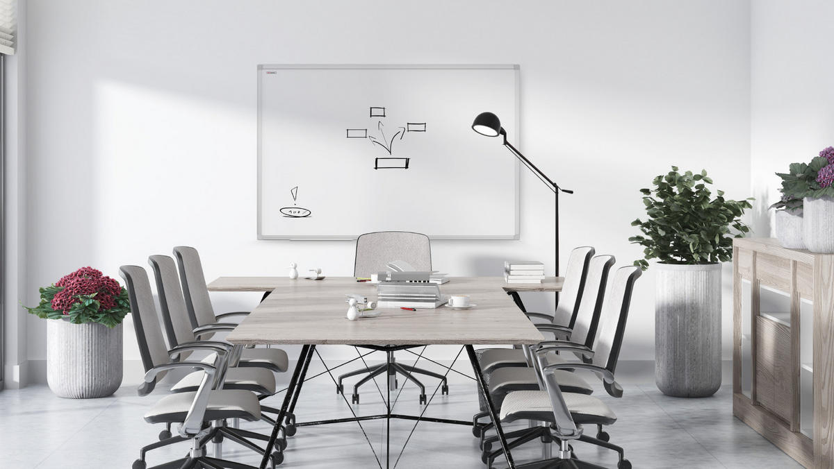 WHITEBOARD Magnetisch 120x80cm TSC7 Alurahmen - Weiß, Metall (120/80/1.5cm) - ALLboards