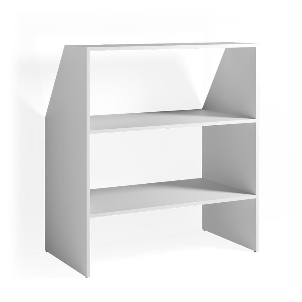 DACHSCHRÄGE REGAL Weiß 90 x 100 cm - Weiß, Holzwerkstoff (90/100/50cm) - Vicco