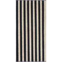 HANDTÜCHER BOLD STREIFEN 6277 SCHWARZ/BEIGE - 93 - Schwarz, Textil (50/100cm) - Cawoe