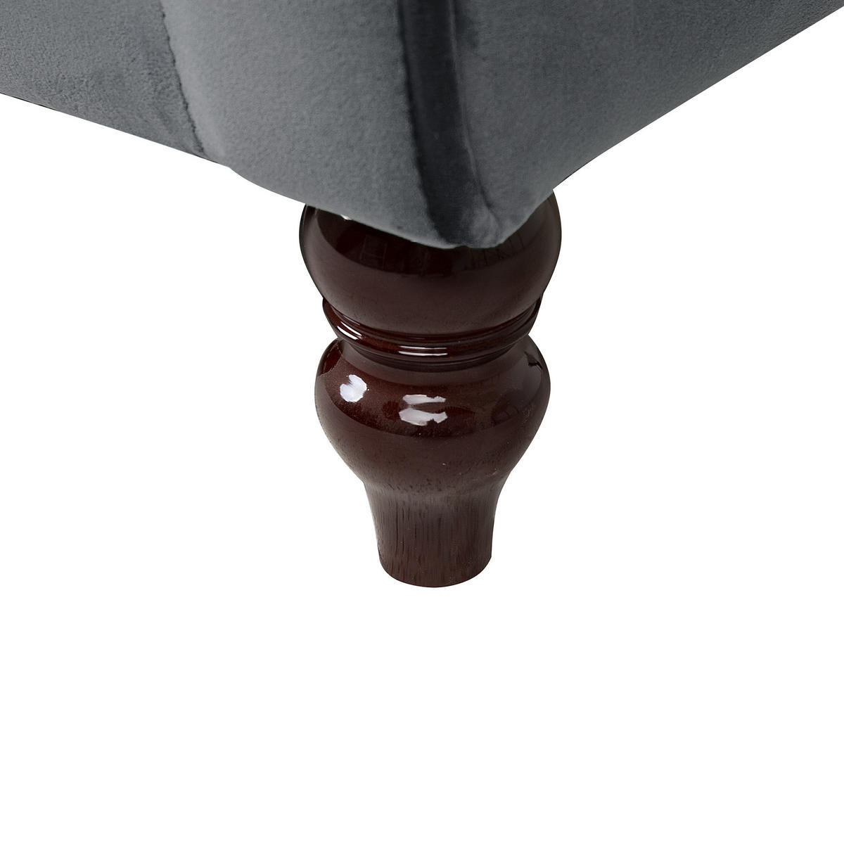 3-SITZER-SOFA Samtstoff Grau Fenstad - Grau, Textil (200/97/95cm) - Beliani