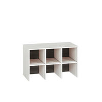 SITZBANK Blanco Pinie weiß / grau 80 / 42 / 50cm - Weiß, Holz/Holzwerkstoff (80/50/42cm) - Feldmann-Wohnen