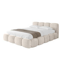 POLSTERBETT mit Bettkasten und Lattenrost, Bett mit Matratze H3/H4 - KALA-v1 200x200 Beige - Beige, Holzwerkstoff/Textil (200/200cm) - ALTDECOR