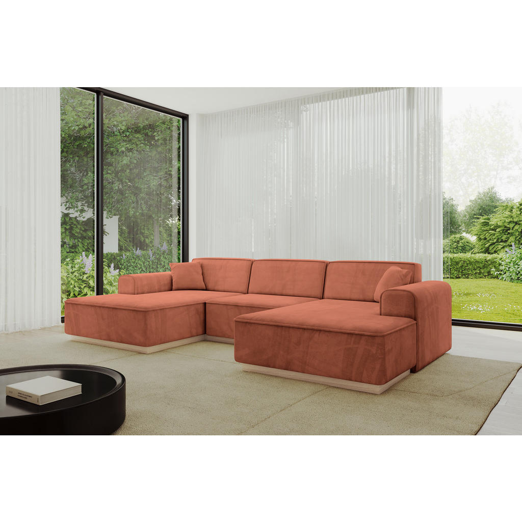 Thumbnail - Altdecor Wohnlandschaft, Koralle, Textil, 4-Sitzer, 297x81x165 cm, Wohnzimmer, Sofas & Couches, Wohnlandschaften, Wohnla...